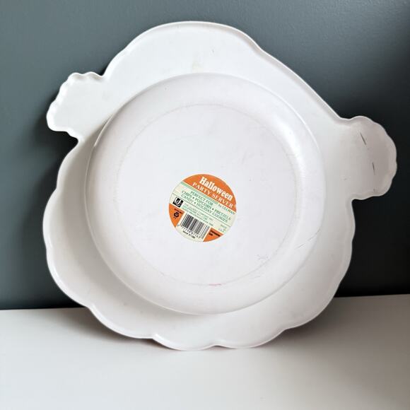 Vintage Halloween Jack-O’-Lantern 80s Large Ullman Molded Plastic Pumpkin Bowl - Picture 8 of 12